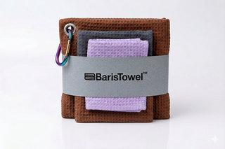 BarisTowel™ Waffle Barista Havlu Seti: 60x40 (Askılı), 30x30, 20x20