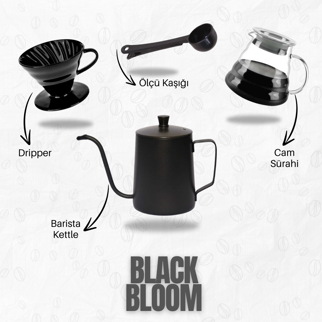 Black Bloom Ev Baristası Seti