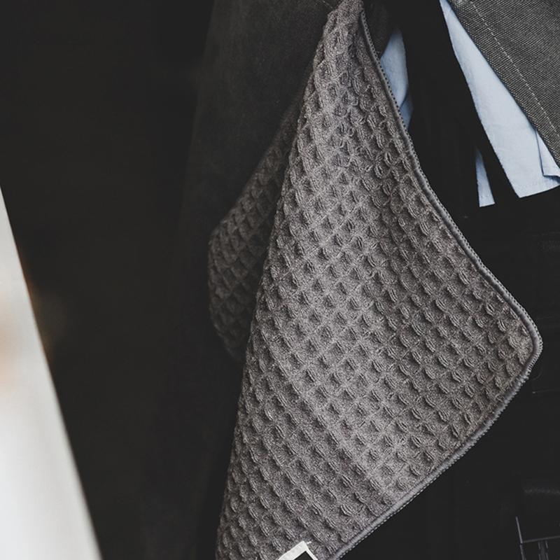 BarisTowel™ Waffle Gri Barista Temizlik Havlusu – 30x30 cm (3’lü Set)