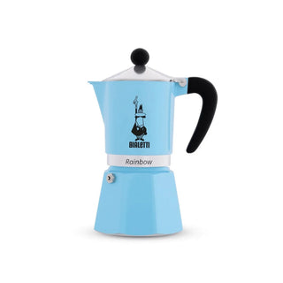 Bialetti Rainbow Moka Pot, 3 Cup, Mavi - SODELICIOUS
