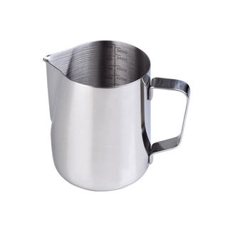Biradlı Ölçekli Süt Potu Pitcher, Çelik (600 ml)