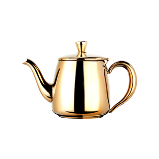 Biradlı Çelik Kahve & Çay Potu, Altın (550 ml)