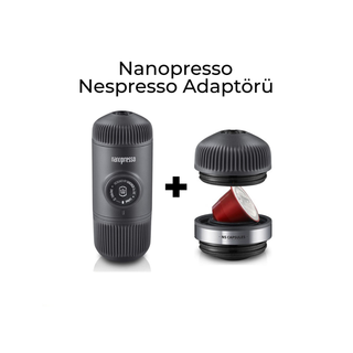 Wacaco Nanopresso Gri + NS Adaptör Nespresso Kapsül Demleme Seti