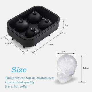 Epinox Silikon Kurukafa Buz Kalıbı 4'lü 40x28 mm - SODELICIOUS
