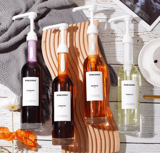 Sodelicious 4'lü Beyaz Pompalı Cam Şurup Şişesi Seti 330ml - SODELICIOUS