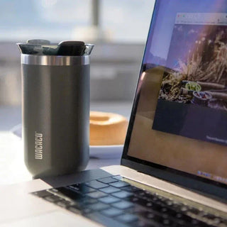 Wacaco Octaroma Lungo Termos Mug, Gümüş Gri - SODELICIOUS