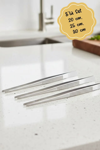 Epinox 3'lü Düz Dekor Cımbız Seti 1/20 cm 1/25 cm 1/30 cm - SODELICIOUS