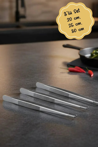 Epinox 3'lü Düz Dekor Cımbız Seti 1/20 cm 1/25 cm 1/30 cm - SODELICIOUS